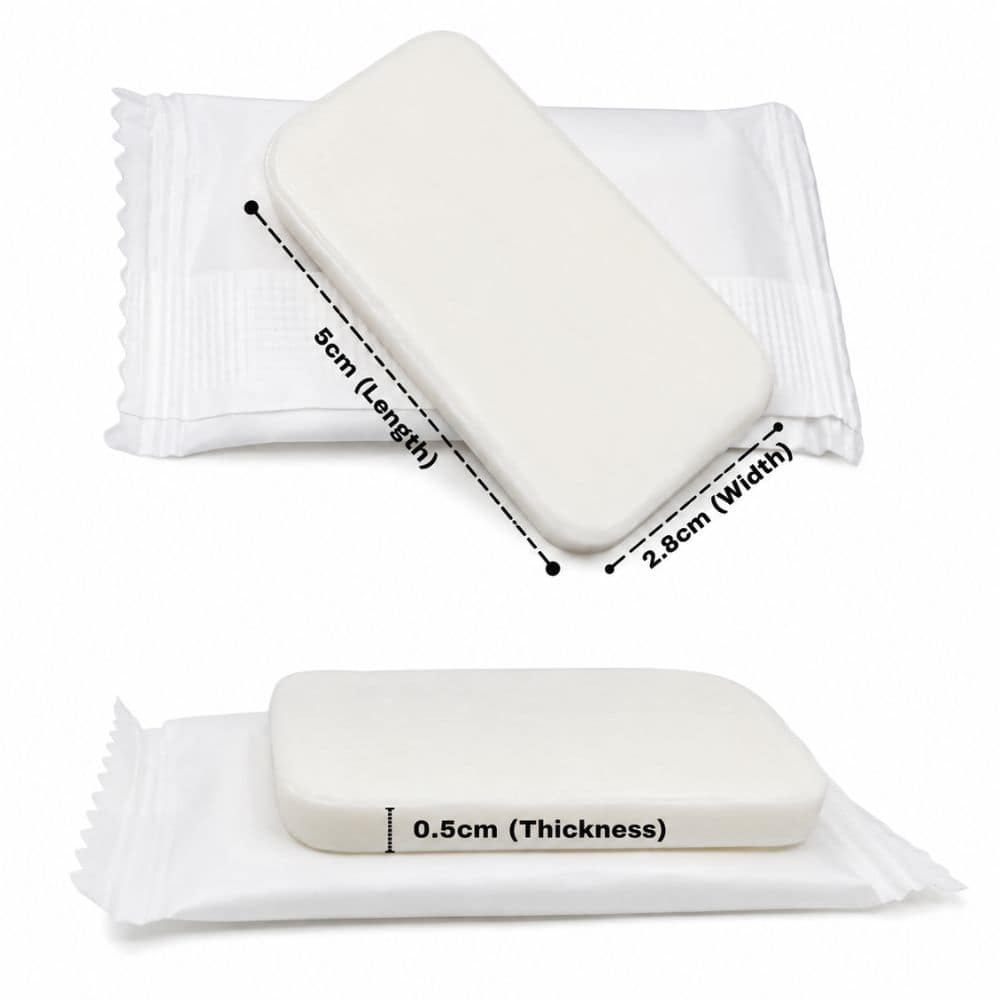 Guest Soap Bars for Hotels, BnB - White Wrapped - 10g (100 Pack) - Image 2