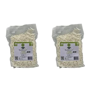 Healthy Life- White Empty Vegan Capsules HPMC/ Size 0- 2 Packs of 1000