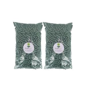 Healthy Life- Green Empty Vegan Capsules HPMC/ Size 0- 2 Packs of 1000