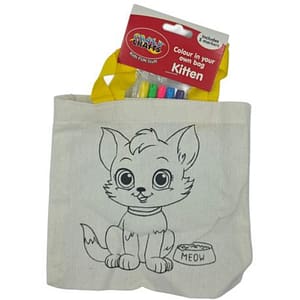 Kids Color-in Craft Bag - Kitten