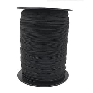 Black Elastic Roll 8mm x 200m - Durable and Flexible