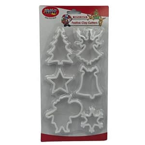 Christmas Clay Cutter Set - 6 Festive Shapes for Clay Crafts & Decorations