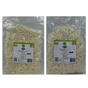 Healthy Life-White Separated Empty Vegan Capsules HPMC Size 0-2 x 500 Packs
