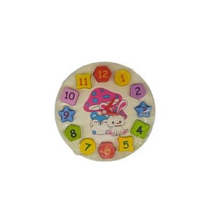 Wooden Educational Digital Geometry Puzzle Clock