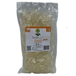 Healthy Life- Clear Empty GELATIN Capsules Size 2- 1000 Pack