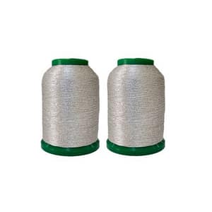 Gold/Silver Embroidery Cotton- Isacord Isamet Code-0501( 2 Pack)