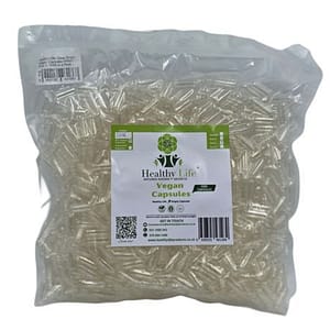 Healthy Life- Clear Empty Vegan Capsules HPMC/ Size 1- 1000 in a Pack