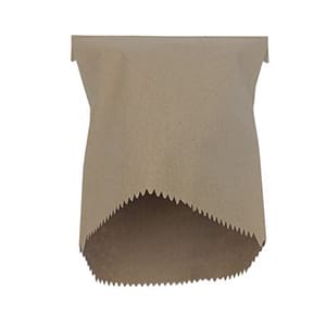 Kraft Flat Greaseproof Bags - 18.5 x 16.5cm Disposable Food Bags - 50 Pack