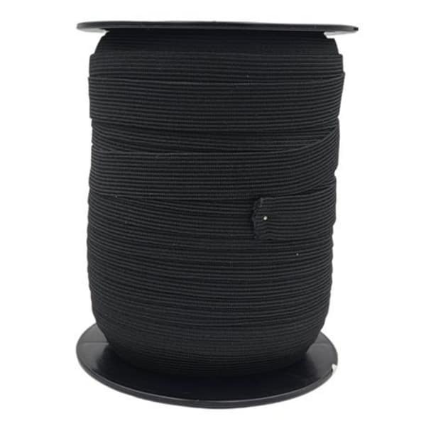 Black Elastic Roll 19mm x 75m - Durable and Flexible
