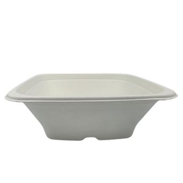 Sugarcane Square Bio Bowl 950ml - 50 Pack - Image 4
