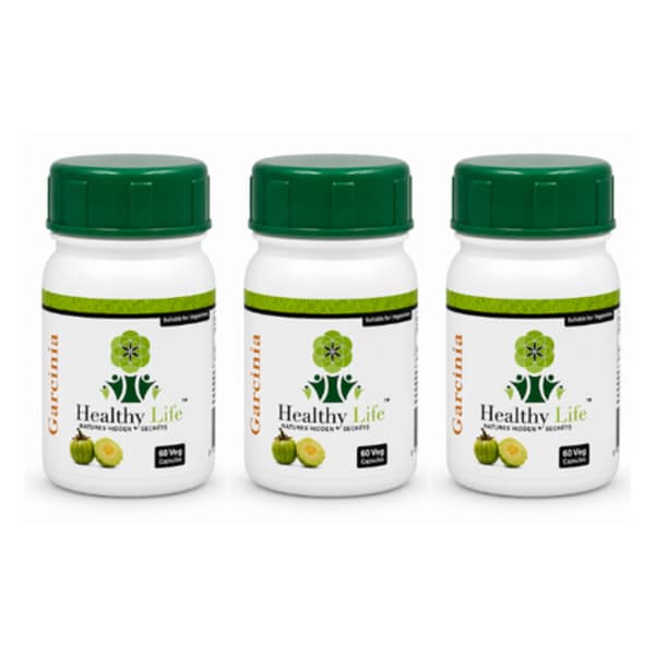 Healthy Life Garcinia Cambogia Weight Loss 500mg 60 Capsules 3-Pack